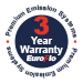 3 Year No Quibble Warranty